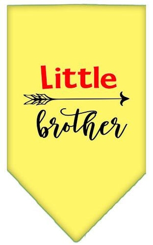 Little Brother Screen Print Bandana Yellow Small