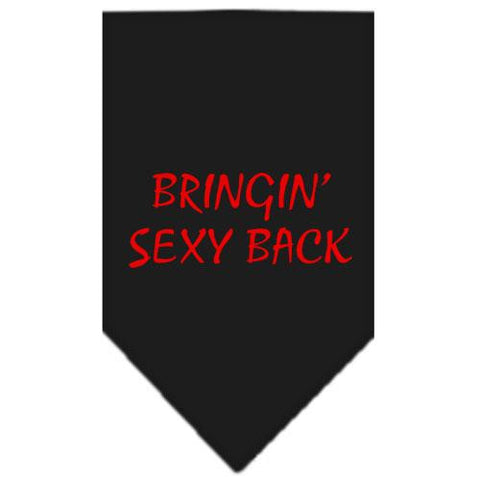 Bringin Sexy Back Screen Print Bandana Black Small