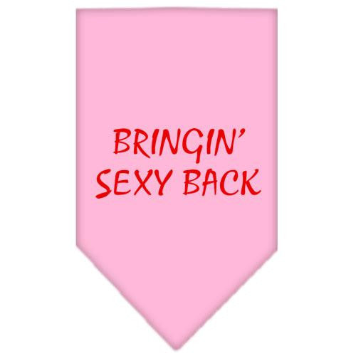 Bringin Sexy Back Screen Print Bandana Light Pink Small