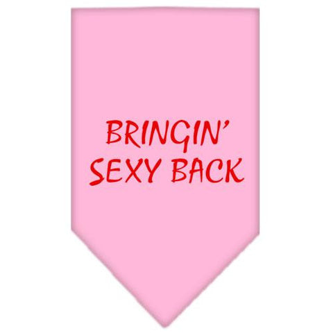 Bringin Sexy Back Screen Print Bandana Light Pink Small