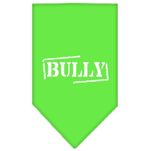 Bully Screen Print Bandana Lime Green Small