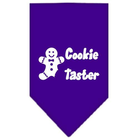 Cookie Taster Screen Print Bandana Purple Small