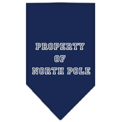 Property of North Pole Screen Print Bandana Navy Blue large