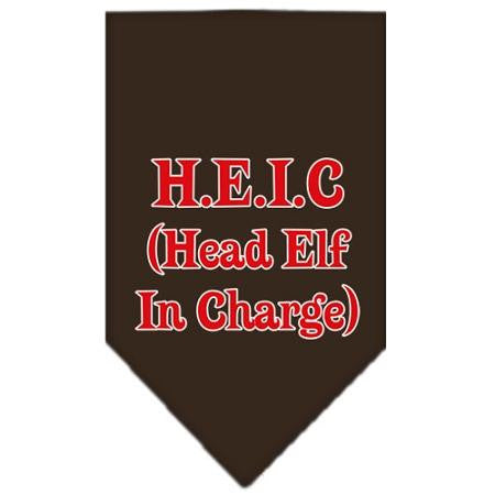 Head Elf In Charge Screen Print Bandana Cocoa Small