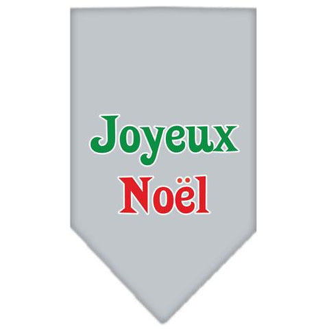 Joyeux Noel Screen Print Bandana Grey Large