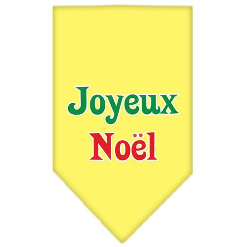 Joyeux Noel Screen Print Bandana Yellow Large