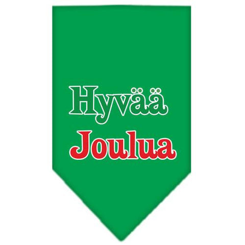 Hyvaa Joulua Screen Print Bandana Emerald Green Large