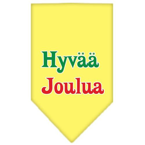 Hyvaa Joulua Screen Print Bandana Yellow Large