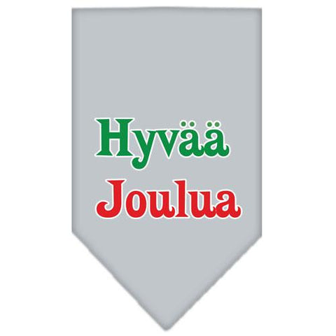 Hyvaa Joulua Screen Print Bandana Grey Small