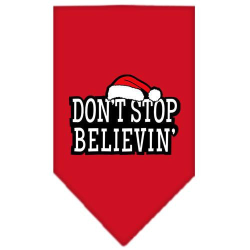 Dont Stop Believin Screen Print Bandana Red Large