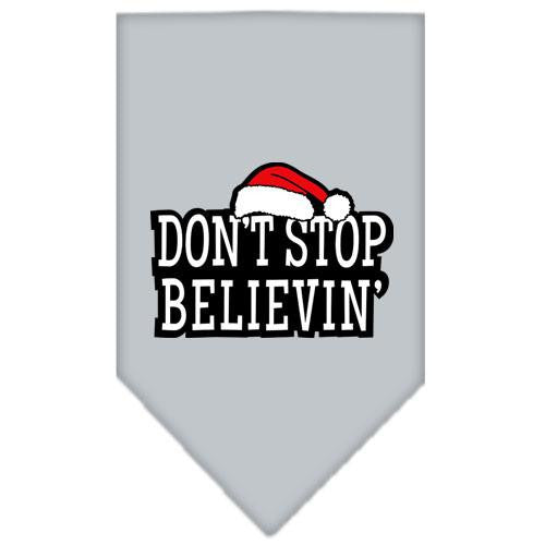 Dont Stop Believin Screen Print Bandana Grey Small