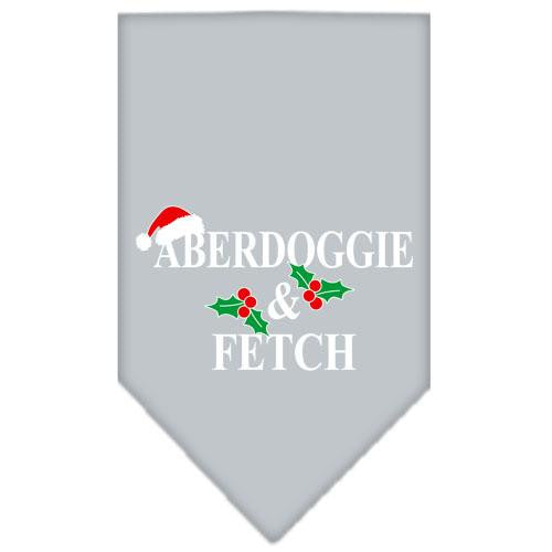 Aberdoggie Christmas Screen Print Bandana Grey Small