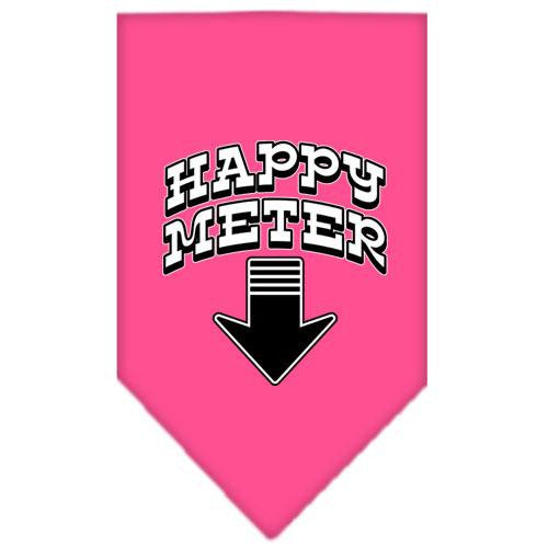 Happy Meter Screen Print Bandana Bright Pink Small