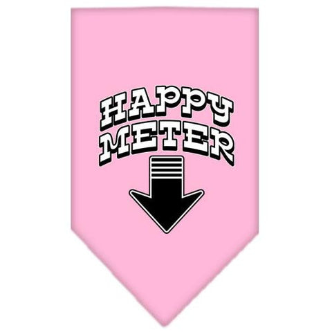 Happy Meter Screen Print Bandana Light Pink Small