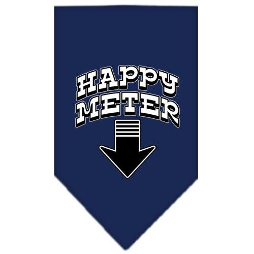 Happy Meter Screen Print Bandana Navy Blue Small