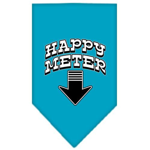 Happy Meter Screen Print Bandana Turquoise Small