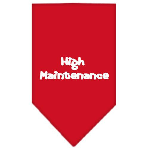 High Maintenance Screen Print Bandana Red Large