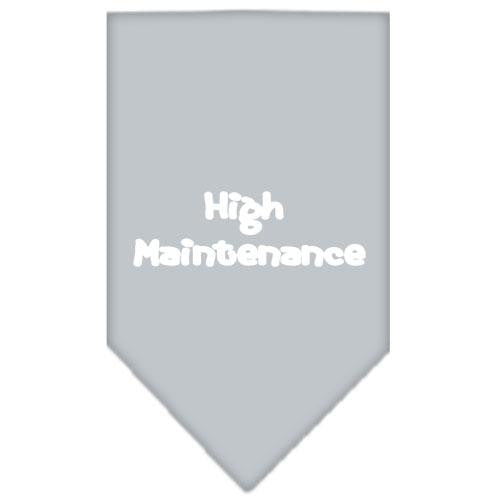 High Maintenance Screen Print Bandana Grey Small