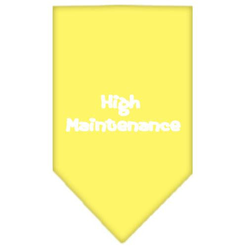 High Maintenance Screen Print Bandana Yellow Small