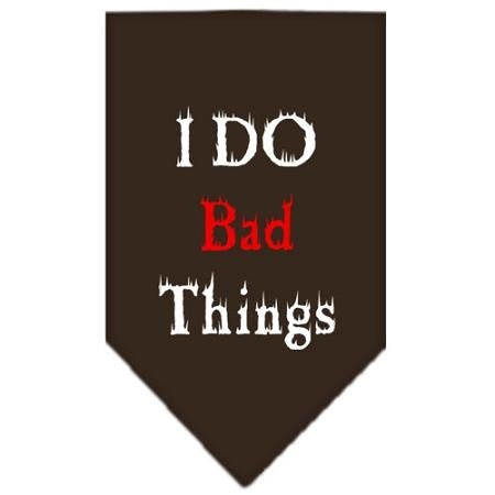 I Do Bad Things  Screen Print Bandana Cocoa Large