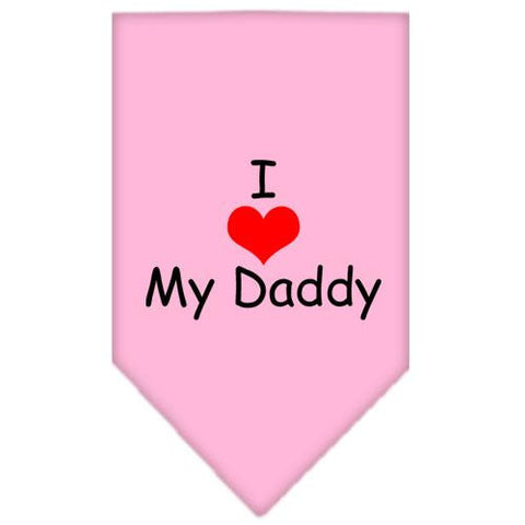 I Heart My Daddy  Screen Print Bandana Light Pink Large