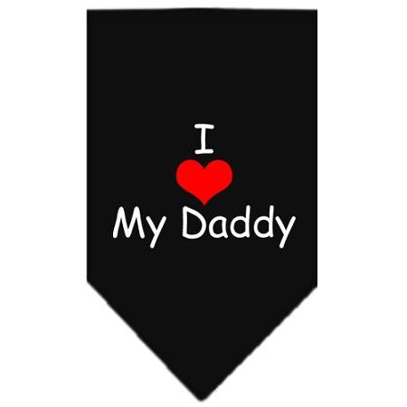 I Heart My Daddy  Screen Print Bandana Black Small