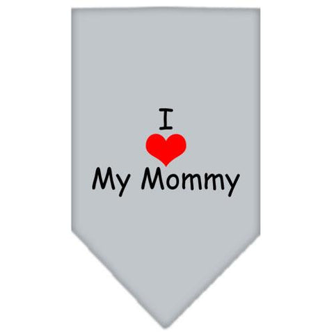 I Heart My Mommy  Screen Print Bandana Grey Large