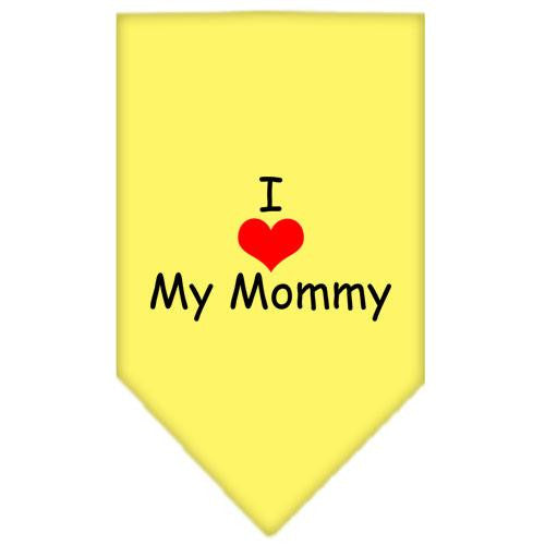 I Heart My Mommy  Screen Print Bandana Yellow Large