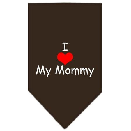 I Heart My Mommy  Screen Print Bandana Cocoa Small