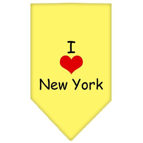 I Heart New York  Screen Print Bandana Yellow Large