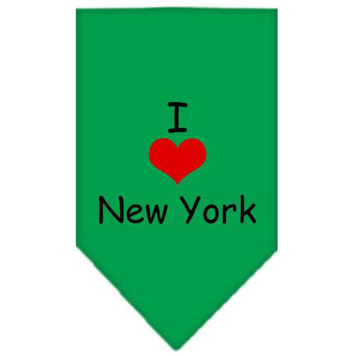 I Heart New York  Screen Print Bandana Emerald Green Small