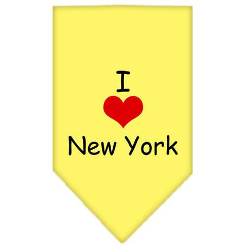 I Heart New York  Screen Print Bandana Yellow Small