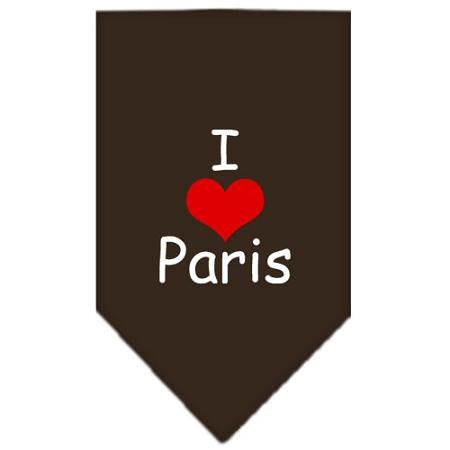 I Heart Paris  Screen Print Bandana Cocoa Large