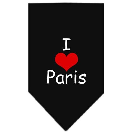 I Heart Paris  Screen Print Bandana Black Small