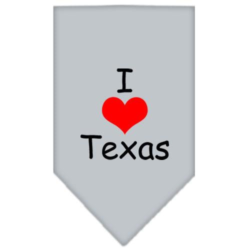 I Heart Texas  Screen Print Bandana Grey Large