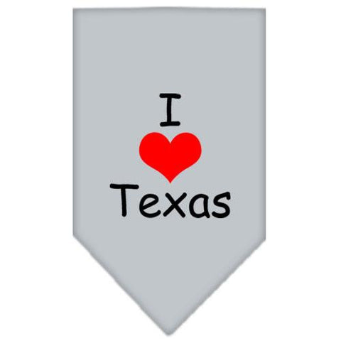 I Heart Texas  Screen Print Bandana Grey Small