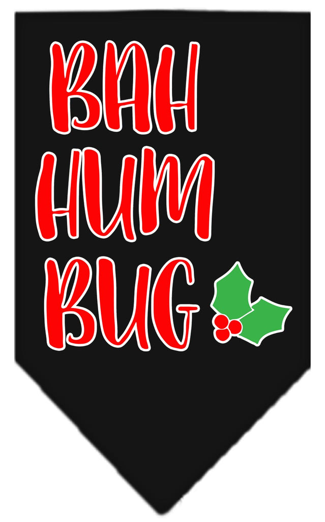 Bah Humbug Screen Print Bandana Black Large