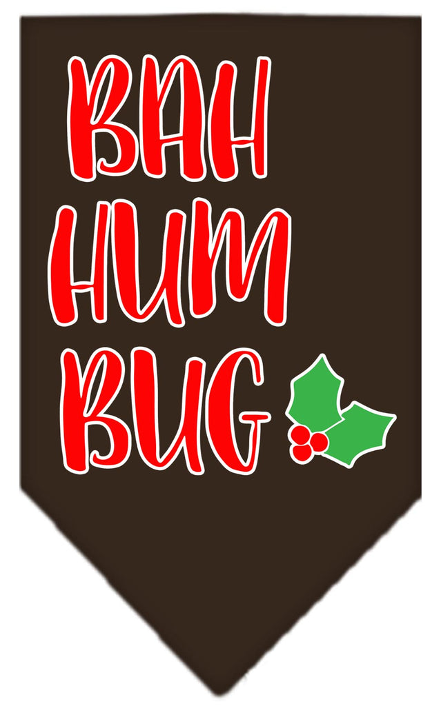 Bah Humbug Screen Print Bandana Cocoa Large