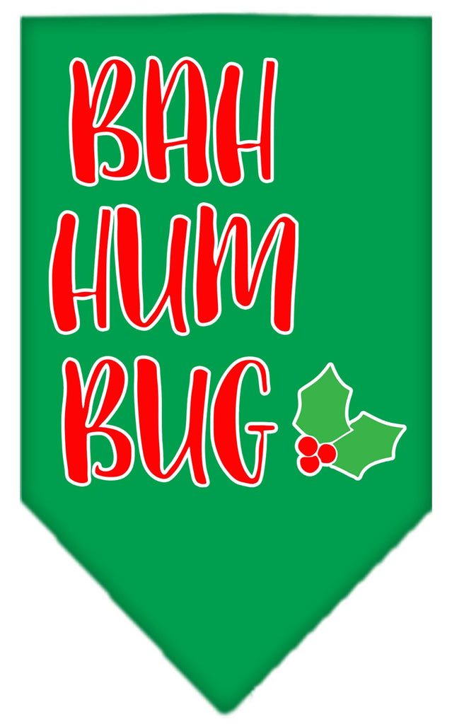 Bah Humbug Screen Print Bandana Emerald Green Large