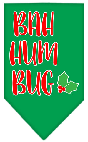 Bah Humbug Screen Print Bandana Emerald Green Large