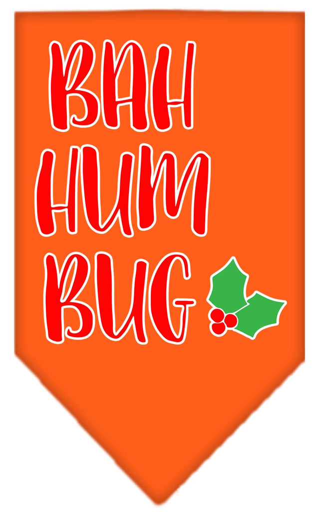 Bah Humbug Screen Print Bandana Orange Large