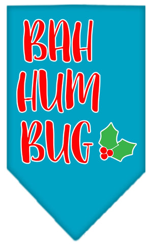 Bah Humbug Screen Print Bandana Turquoise Large