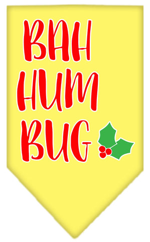 Bah Humbug Screen Print Bandana Yellow Large