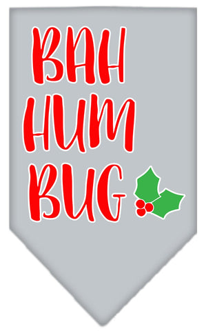 Bah Humbug Screen Print Bandana Grey Small