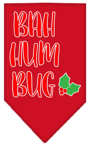 Bah Humbug Screen Print Bandana Red Small