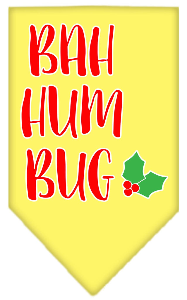 Bah Humbug Screen Print Bandana Yellow Small