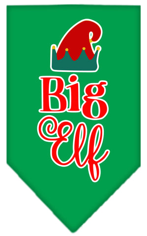 Big Elf Screen Print Bandana Emerald Green Large