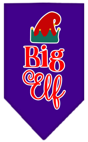 Big Elf Screen Print Bandana Purple Large