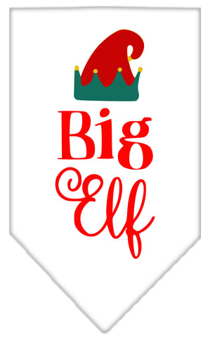 Big Elf Screen Print Bandana White Large