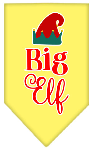 Big Elf Screen Print Bandana Yellow Large